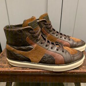 louis vuitton mens high-top sneakers size 10.5